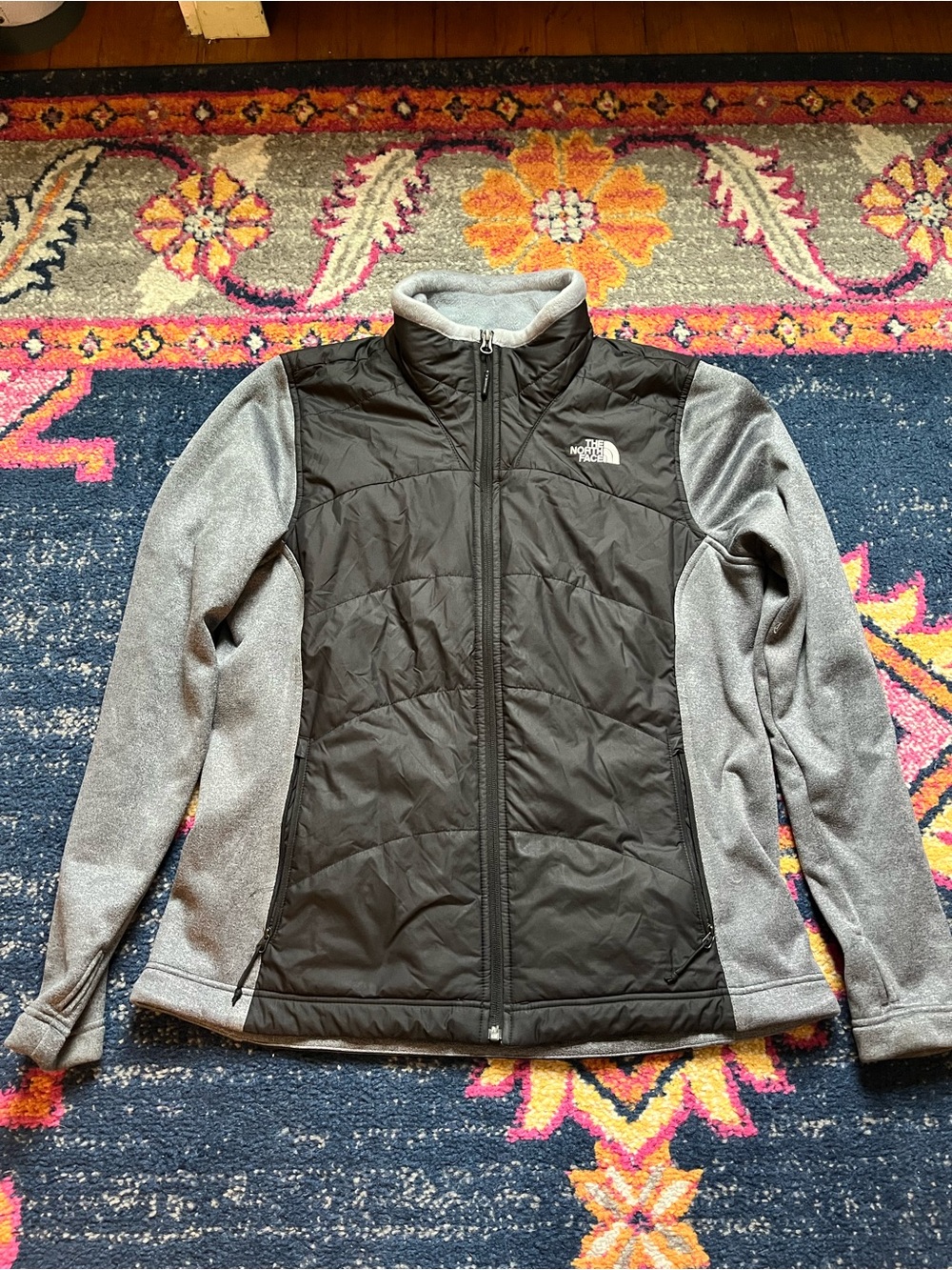 The North Face Black and Gray Women's Hybrid Jacket
